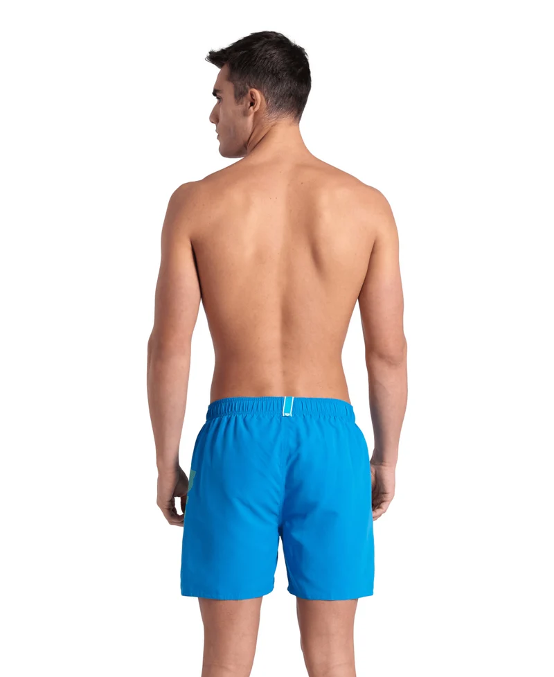 Arena Herren Fundamentals Logo R Boxer Beach Shorts Blue Lake-Soft green