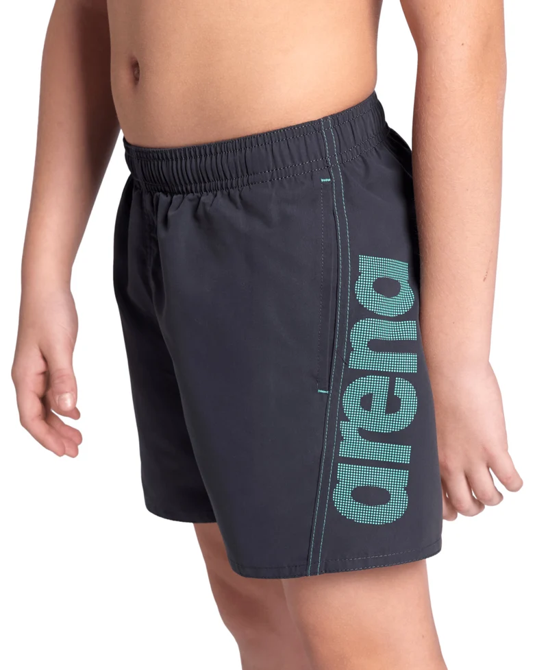 Arena Boys Fundamentals Logo R Boxer Beach Short Asphalt-Water