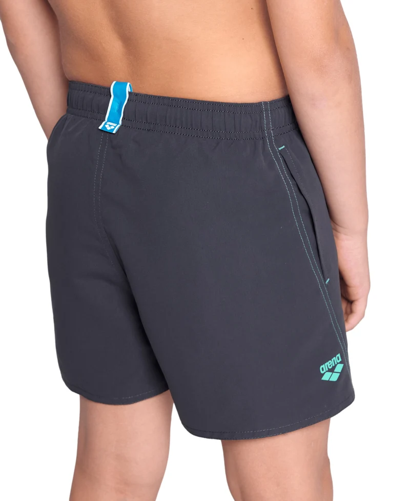 Arena Boys Fundamentals Logo R Boxer Beach Short Asphalt-Water