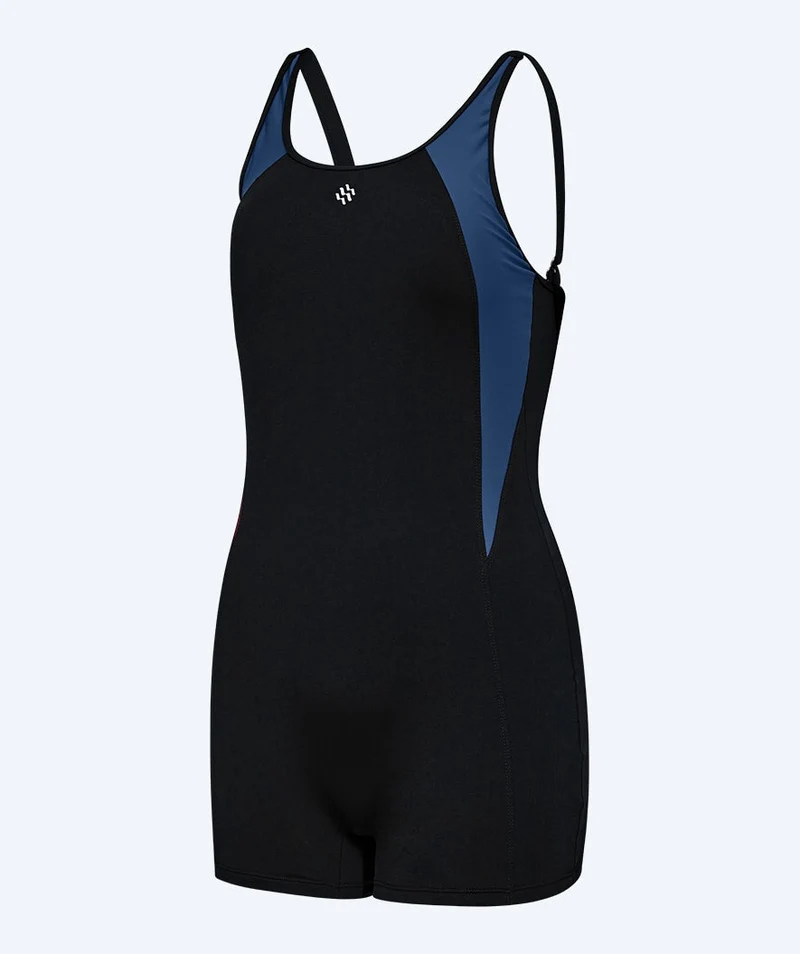 Watery Badeanzug mit Bein für Damen - Venilla - Schwarz/Blau