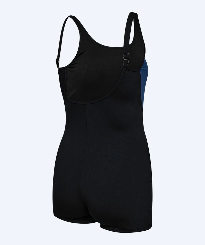 Watery Badeanzug mit Bein für Damen - Venilla - Schwarz/Blau