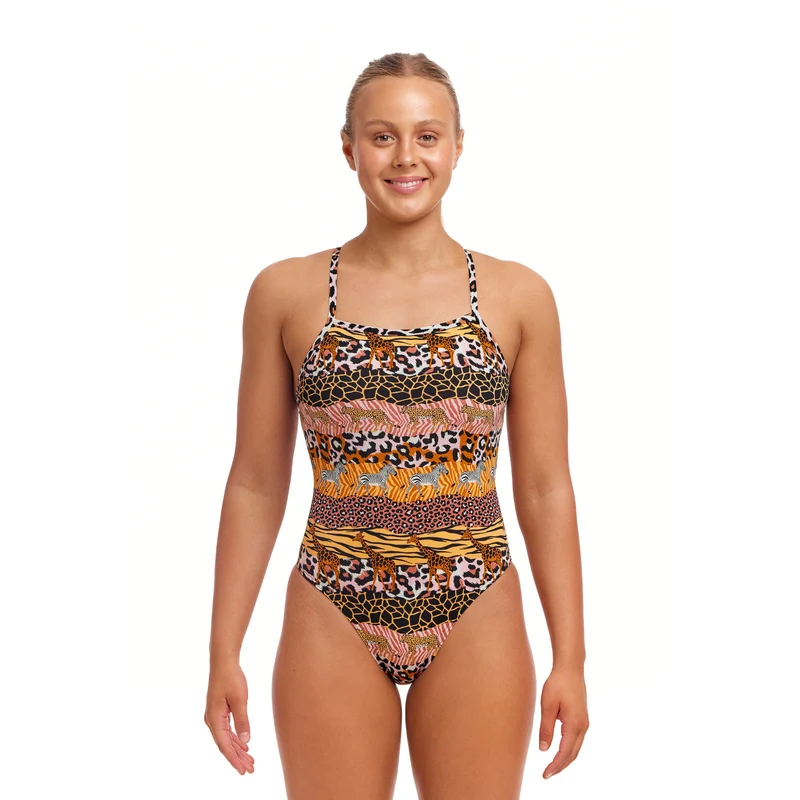Funkita Damen Schwimmanzug Tie Me Tight Zoo Life