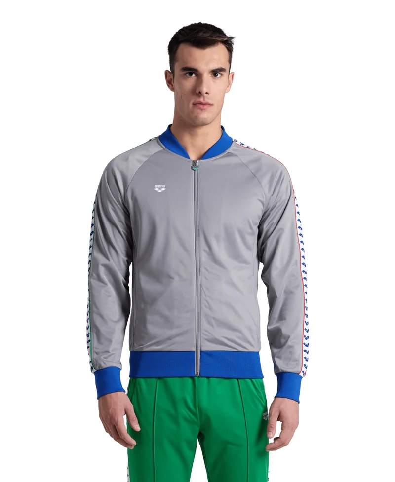 Arena Herren Team Relax Jacke Grau - Royal - Multi