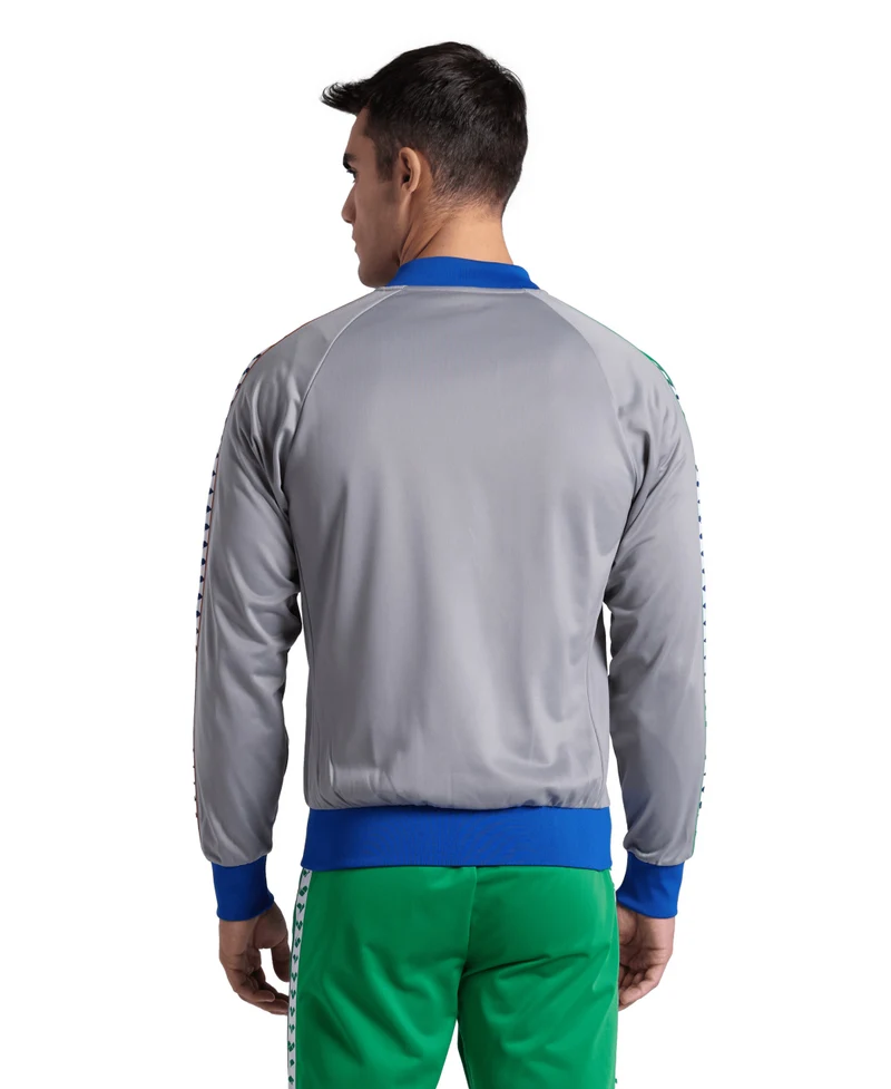 Arena Herren Team Relax Jacke Grau - Royal - Multi