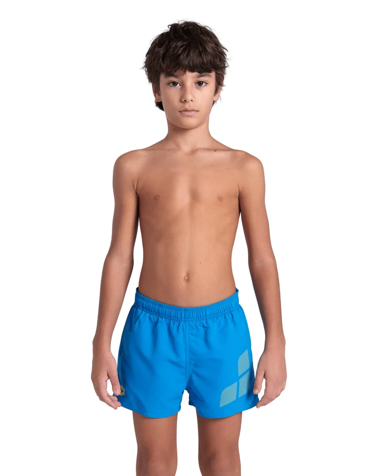 Arena Boys Beach Short Logo R Blue Lake-Soft green