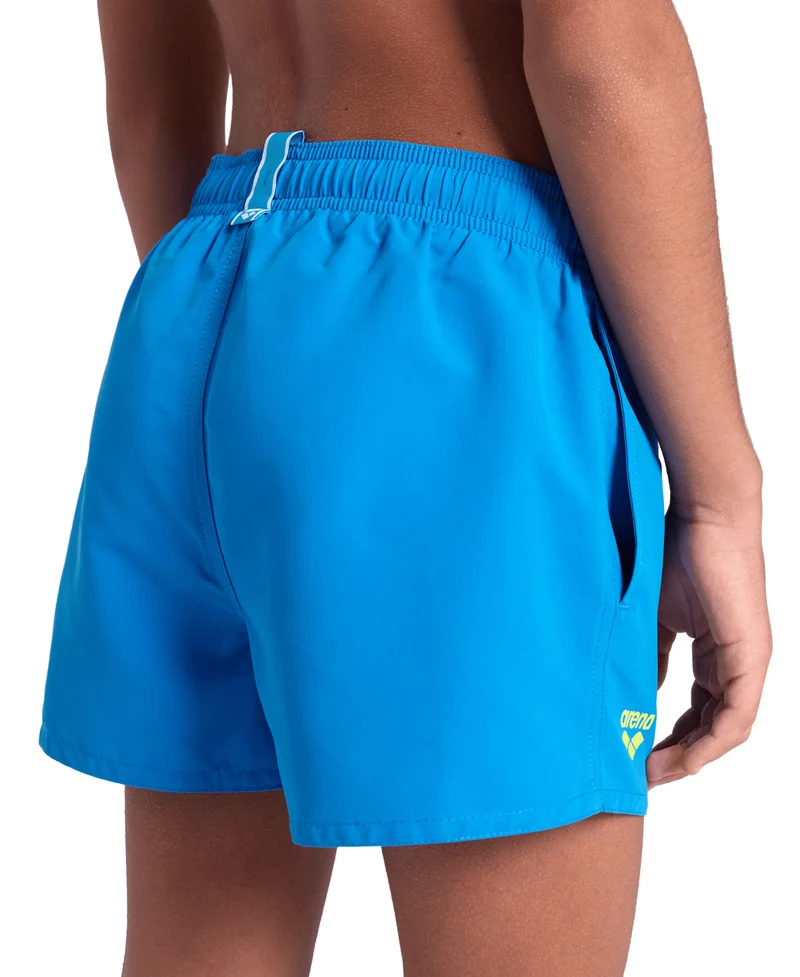 Arena Boys Beach Short Logo R Blue Lake-Soft green