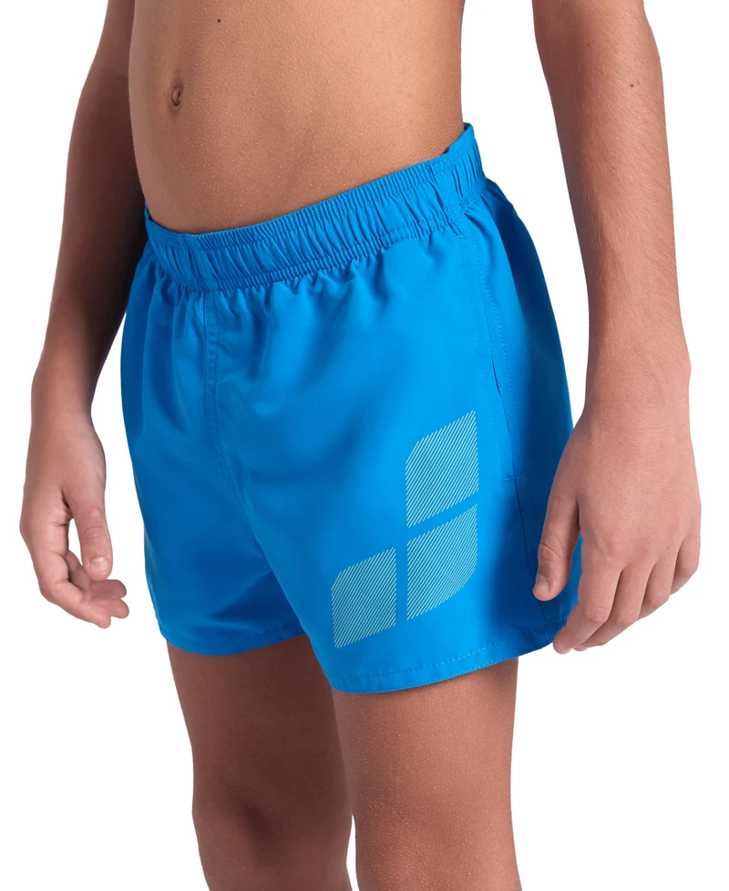 Arena Boys Beach Short Logo R Blue Lake-Soft green