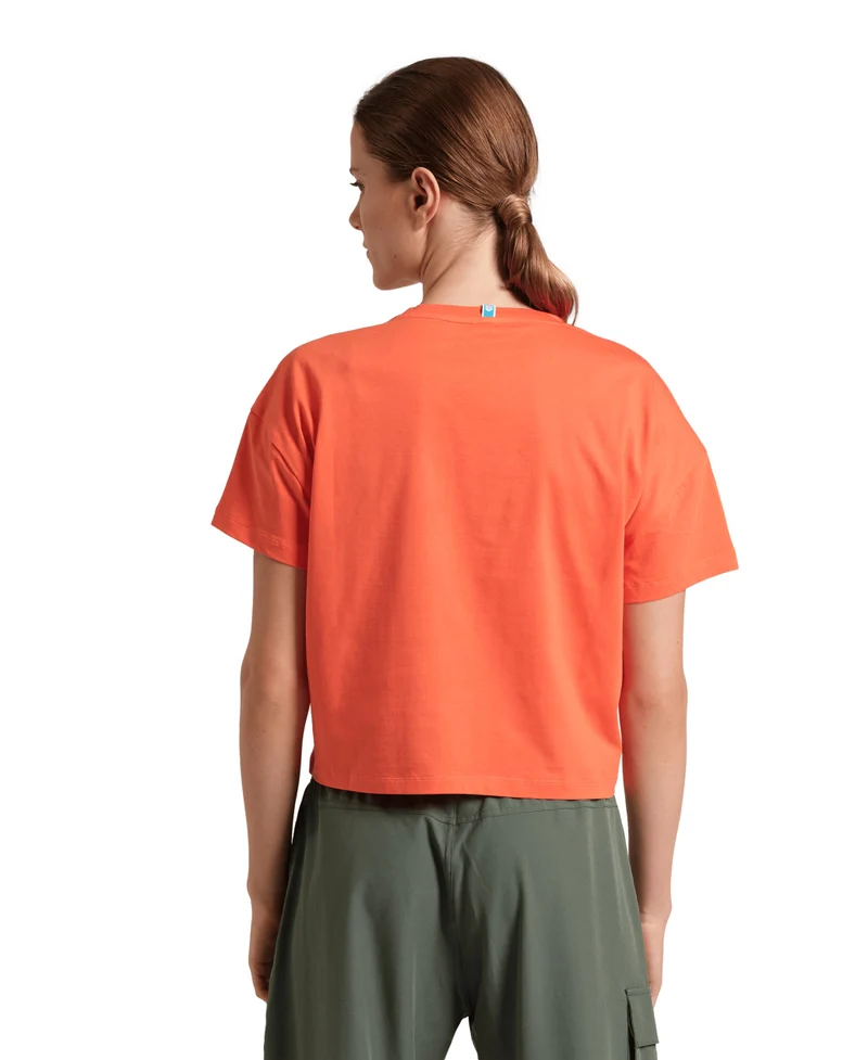Arena Damen Printed Crop T-Shirt Calypso Coral