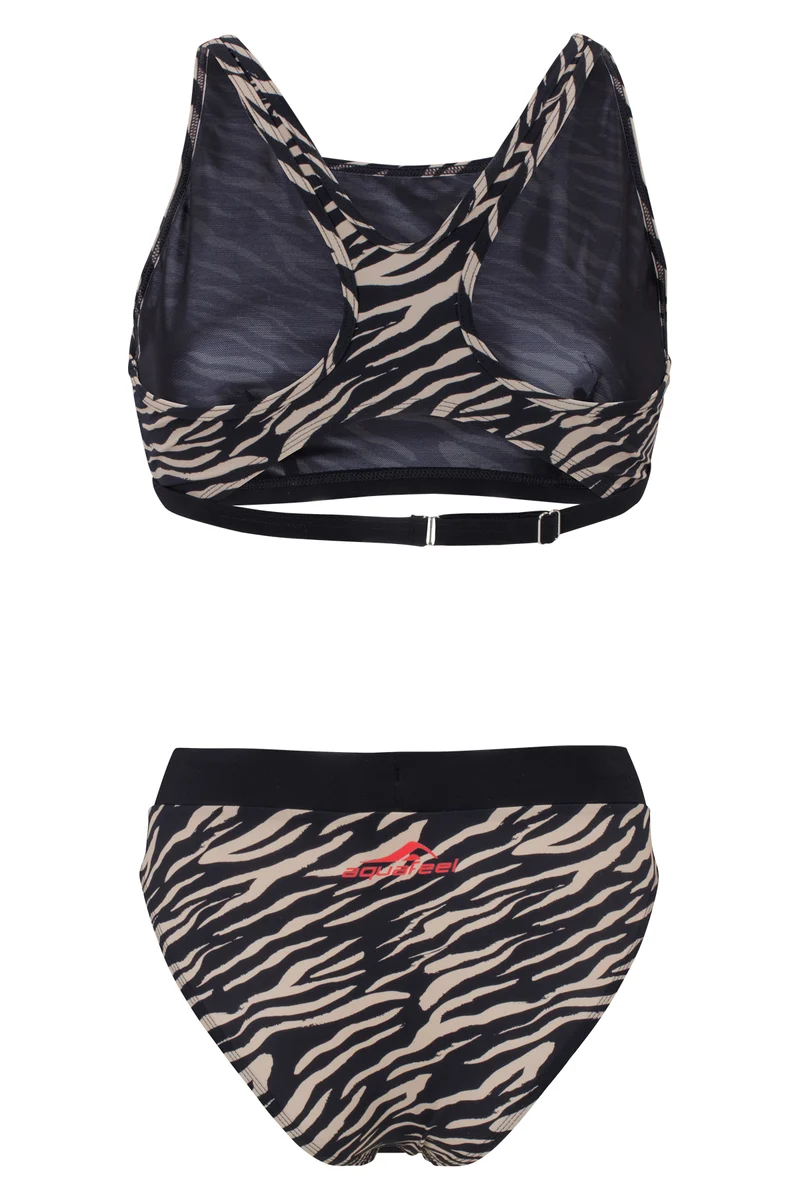 Aquafeel Damen Sport-Bikini Black Zebra