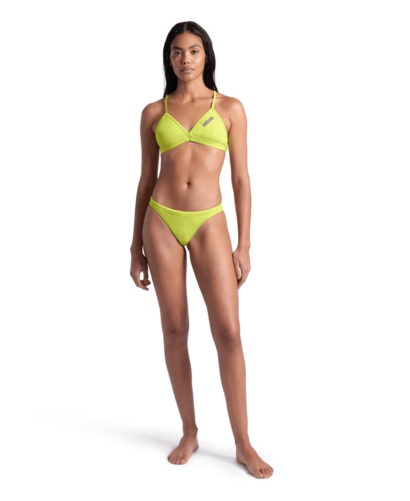 Arena Damen Bikinitop Tie Back Solid Soft Green