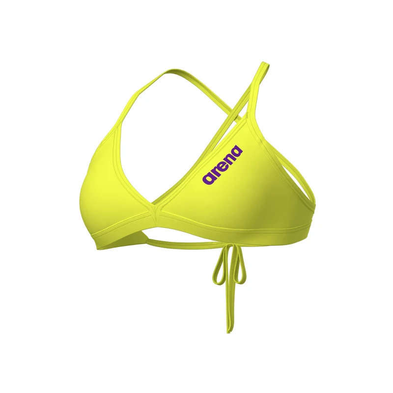 Arena Damen Bikinitop Tie Back Solid Soft Green