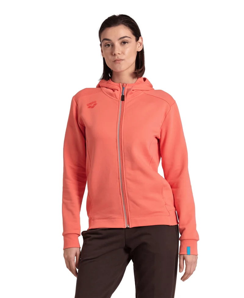 Arena Damen Sport Kapuzenjacke Panel Calypso Coral