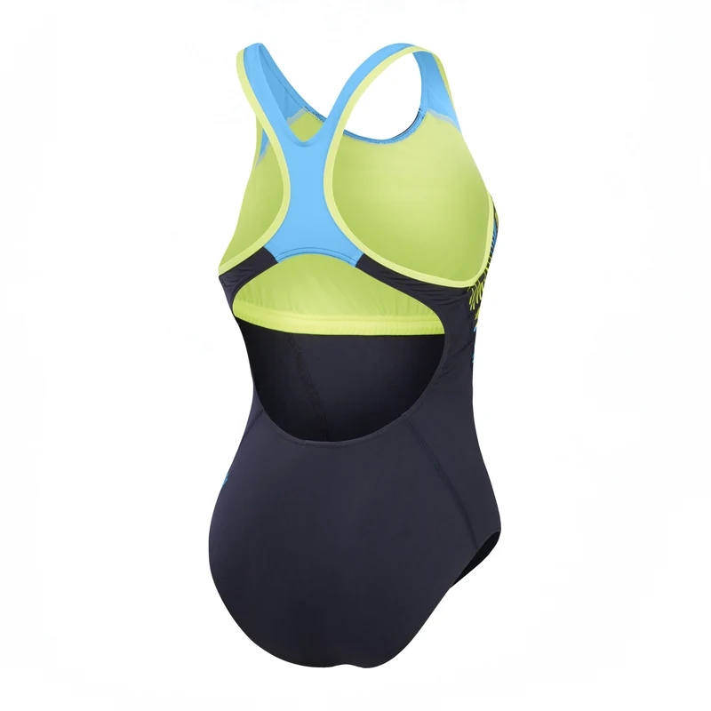 Speedo Damen Schwimmanzug Placement Powerturn Laneback navy