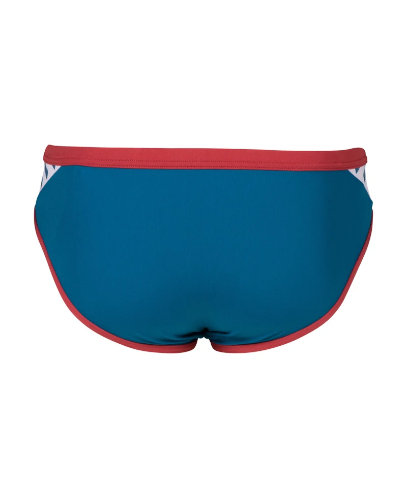Arena Icons Herren Brief Badehose Solid Blue Cosmo-Astro Red