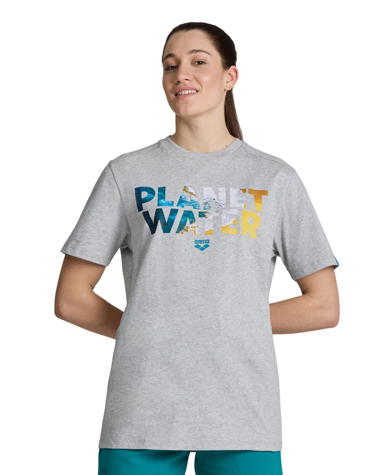 Arena Unisex PLANET WATER T-Shirt Medium Grey Heather