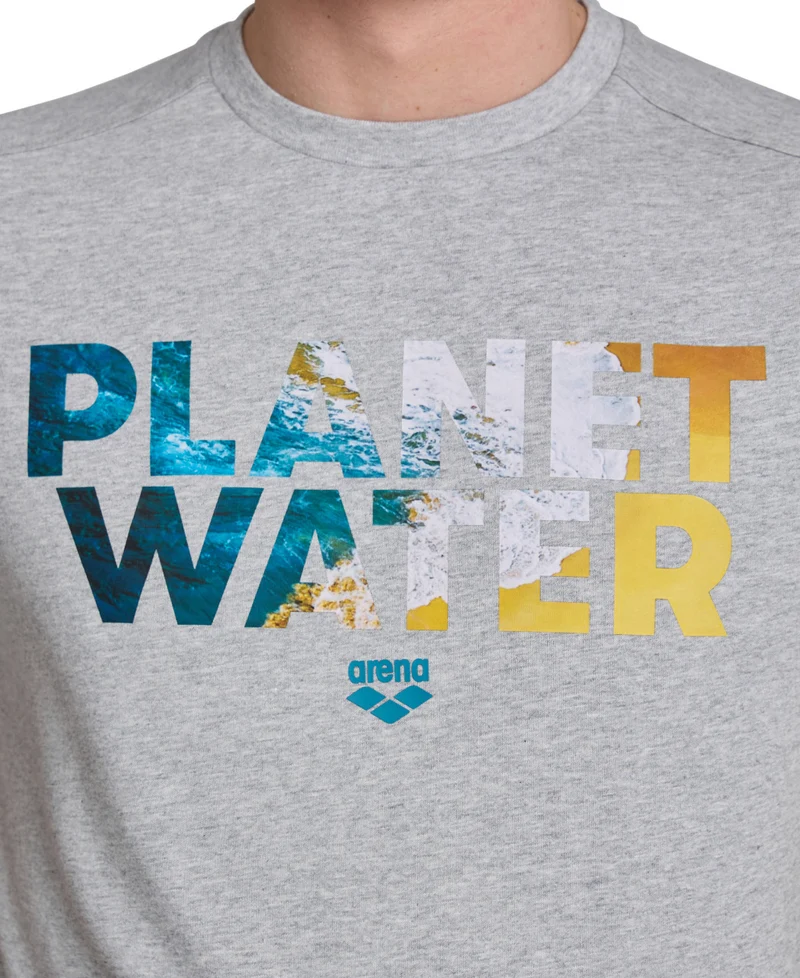 Arena Unisex PLANET WATER T-Shirt Medium Grey Heather