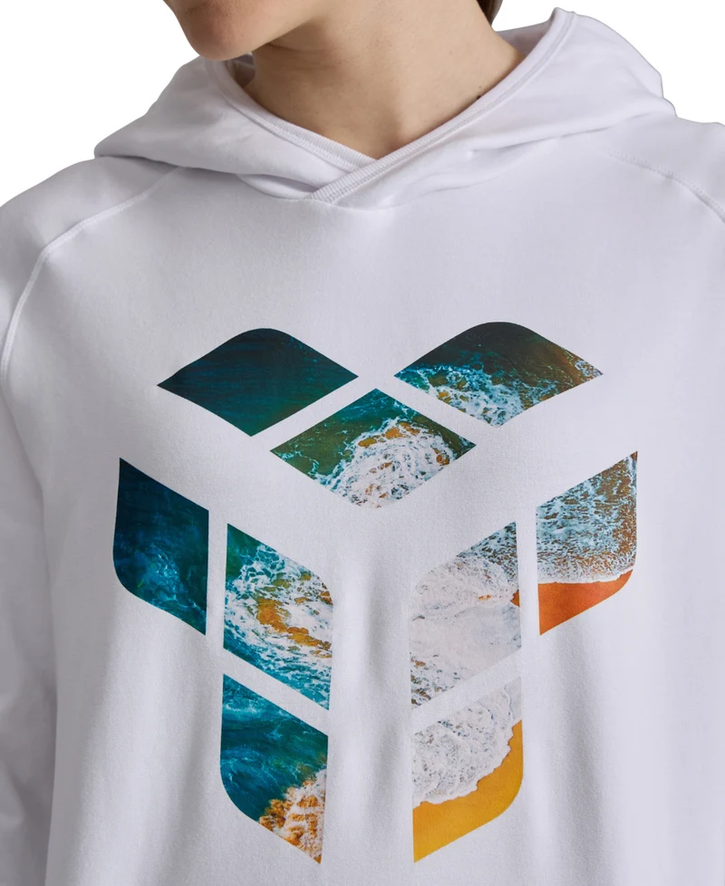 Arena Unisex PLANET WATER Kapuzenpullover White