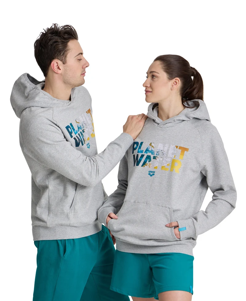 Arena Unisex PLANET WATER Kapuzenpullover Medium Grey Heather