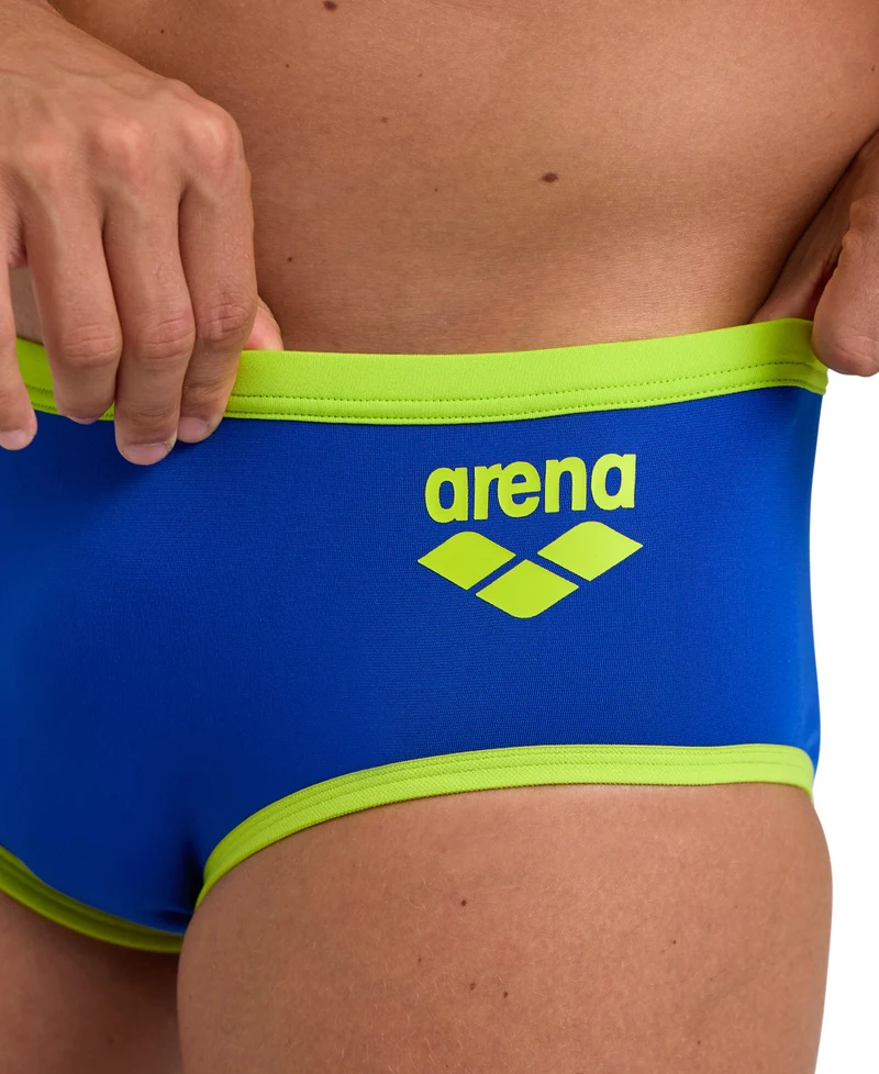 Arena Herren ONE 12 cm Brief Biglogo Neon Blue-Soft Green