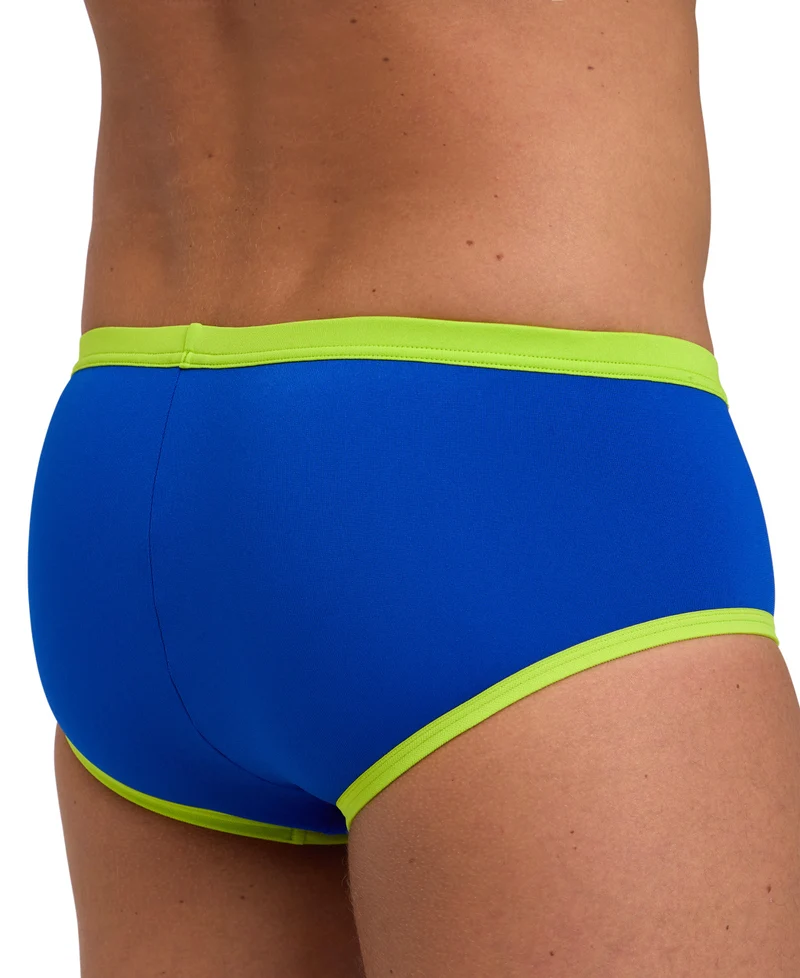 Arena Herren ONE 12 cm Brief Biglogo Neon Blue-Soft Green