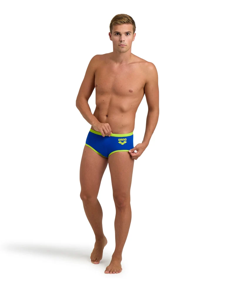 Arena Herren ONE 12 cm Brief Biglogo Neon Blue-Soft Green