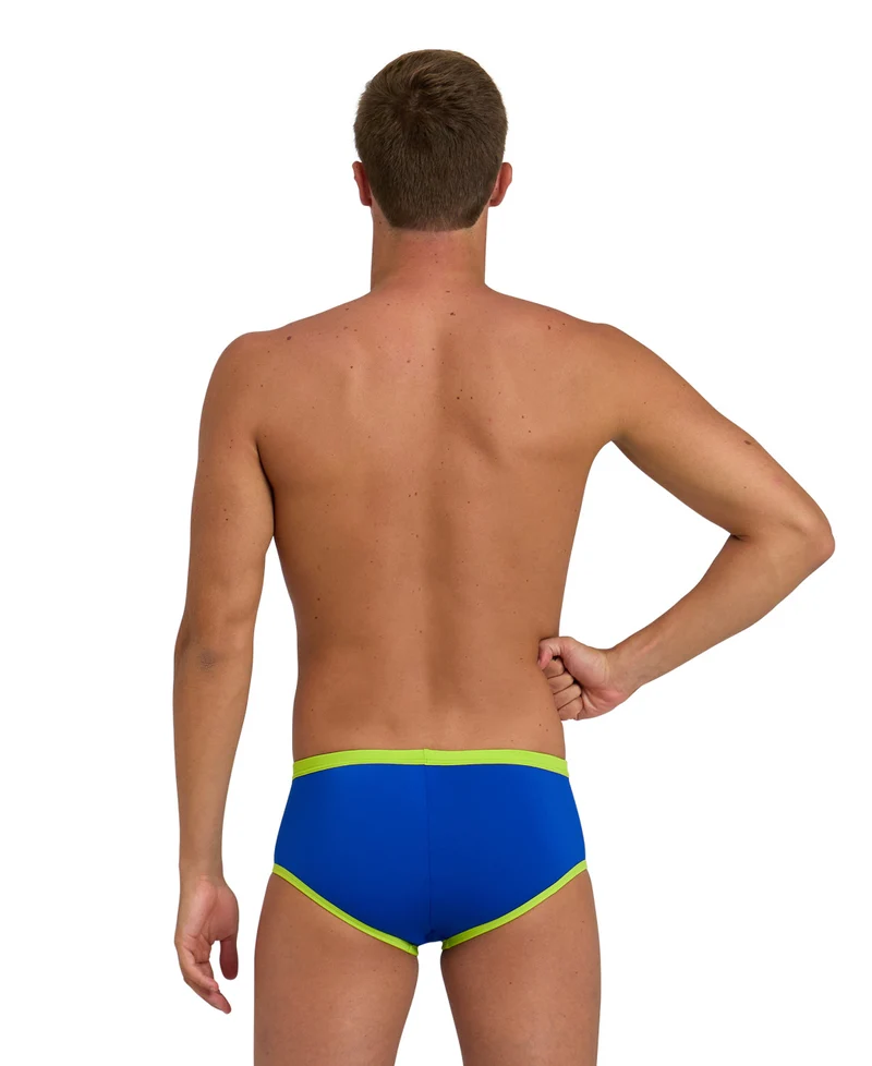 Arena Herren ONE 12 cm Brief Biglogo Neon Blue-Soft Green