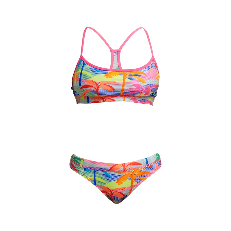 Funkita Damen Bikini Crop Top Poka Palm