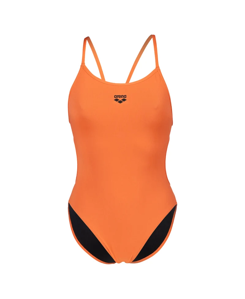 Arena Damen Sport Badeanzug Lace Back Solid nespola / black