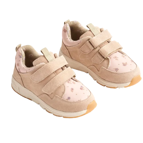 Wheat Toney Sneaker mit Klettverschluss und Print – rosabeige Blumen