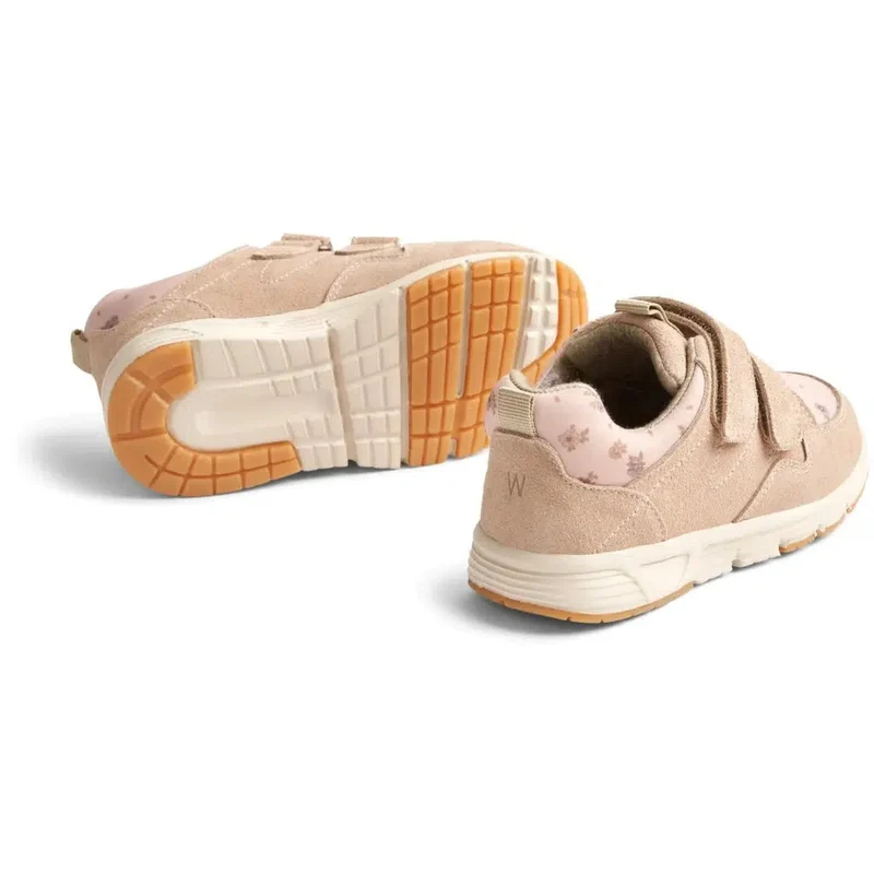 Wheat Toney Sneaker mit Klettverschluss und Print – rosabeige Blumen
