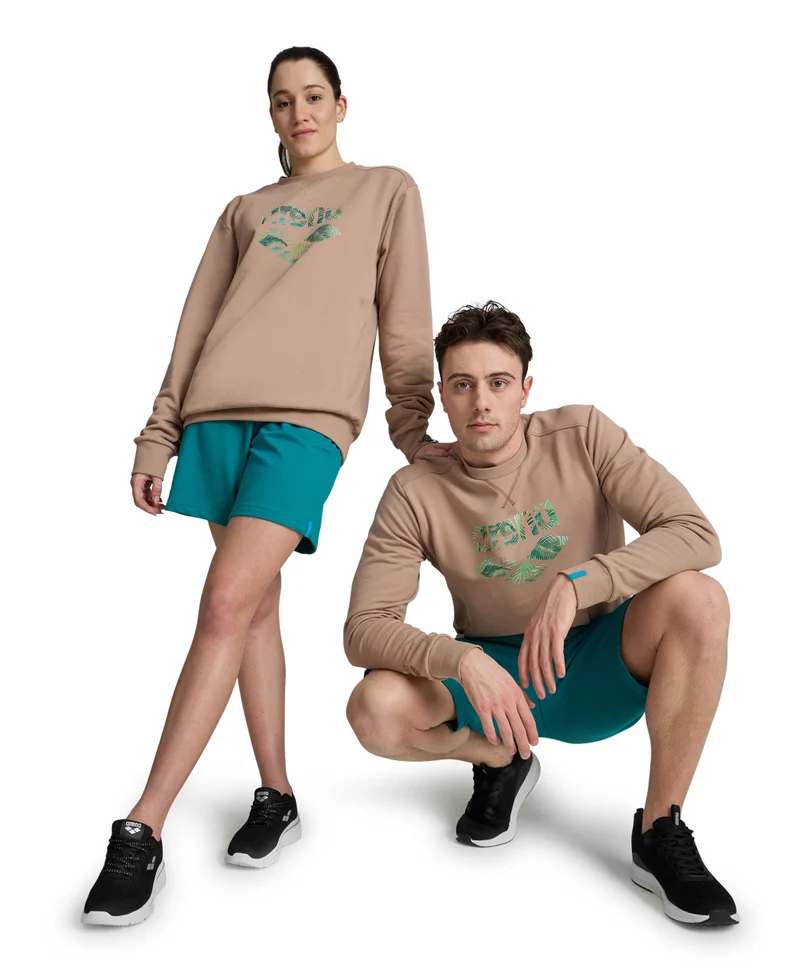 Arena Unisex Crew Sweat Logo Caramelo