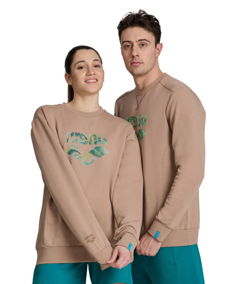 Arena Unisex Crew Sweat Logo Caramelo