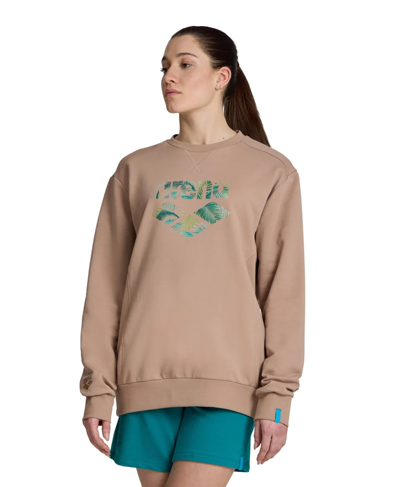 Arena Unisex Crew Sweat Logo Caramelo