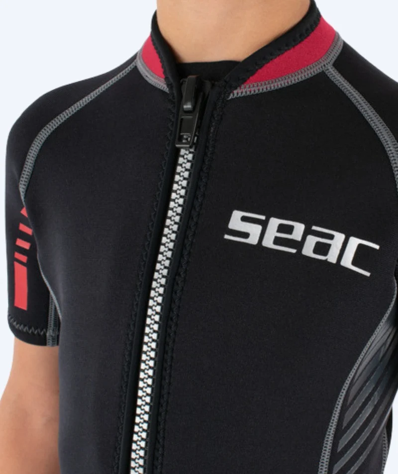SEAC Neoprenanzug für Kinder - Trendy (2,5mm) - Schwarz/Rot
