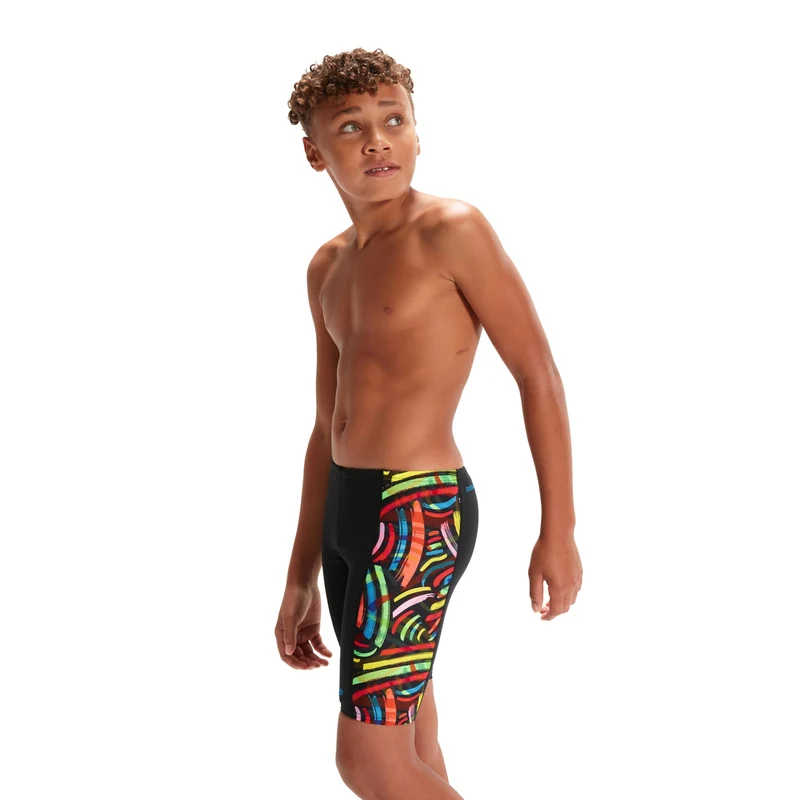 Speedo Boys Jammer colour Panel schwarz-multicolor