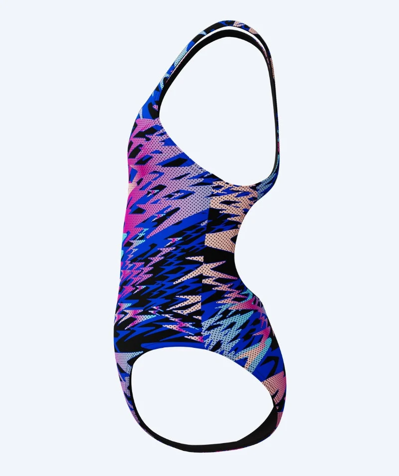 Speedo Badeanzug für Mädchen - Hyperboom Print Medalist - Blau/Rosa