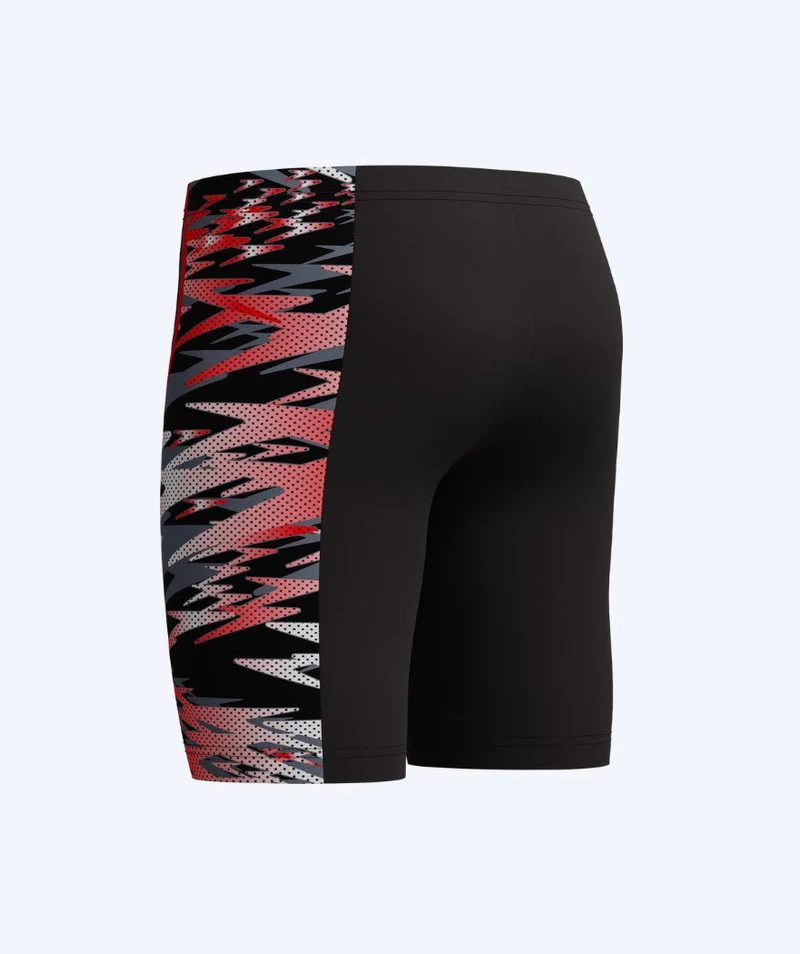 Speedo lange Badehose für Jungen - Hyperboom Splice - Schwarz/Grau