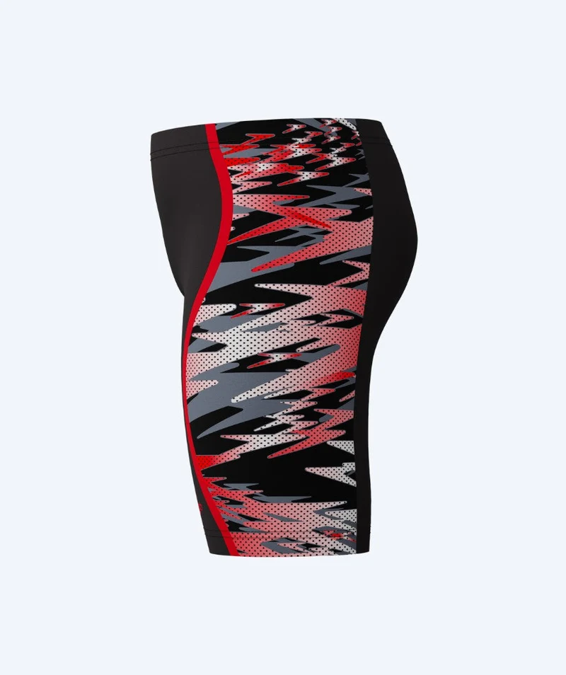 Speedo lange Badehose für Jungen - Hyperboom Splice - Schwarz/Grau
