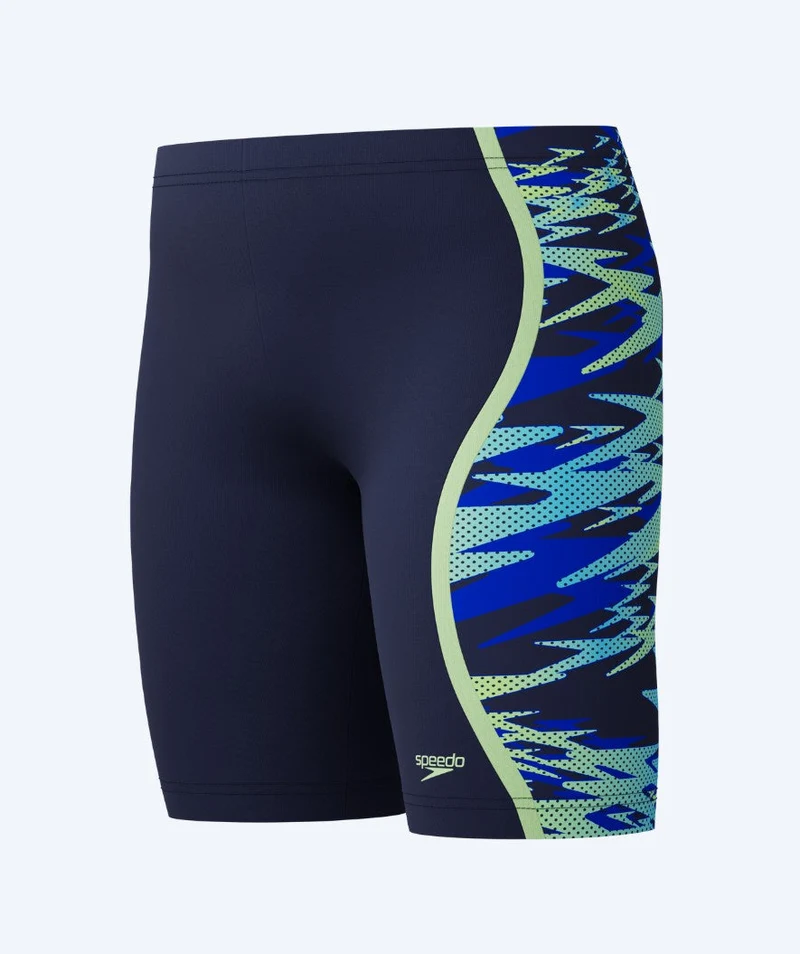 Speedo lange Badehose für Jungen - Hyperboom Splice - Dunkelblau/Grün