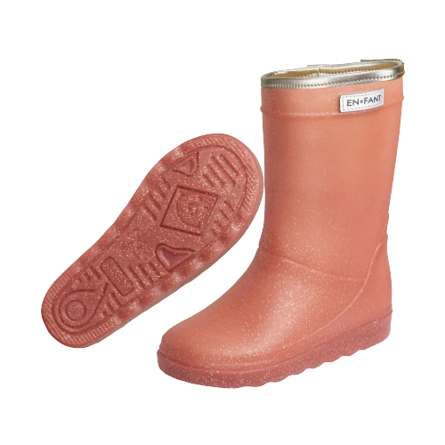 A FANT Gummistiefel mit Glitzer - Metallic-Rose