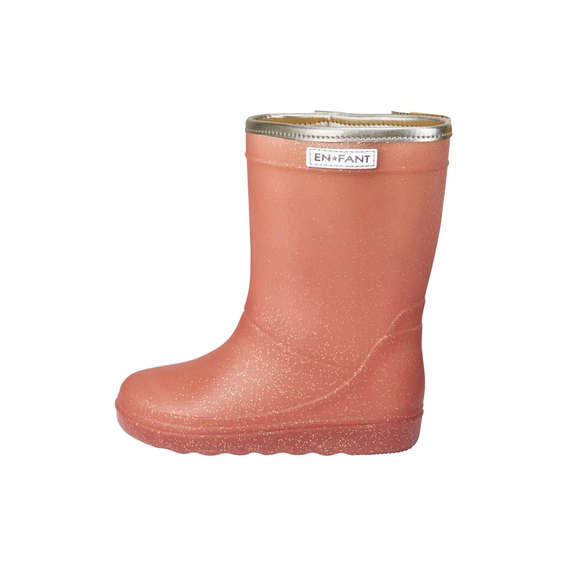 A FANT Gummistiefel mit Glitzer - Metallic-Rose