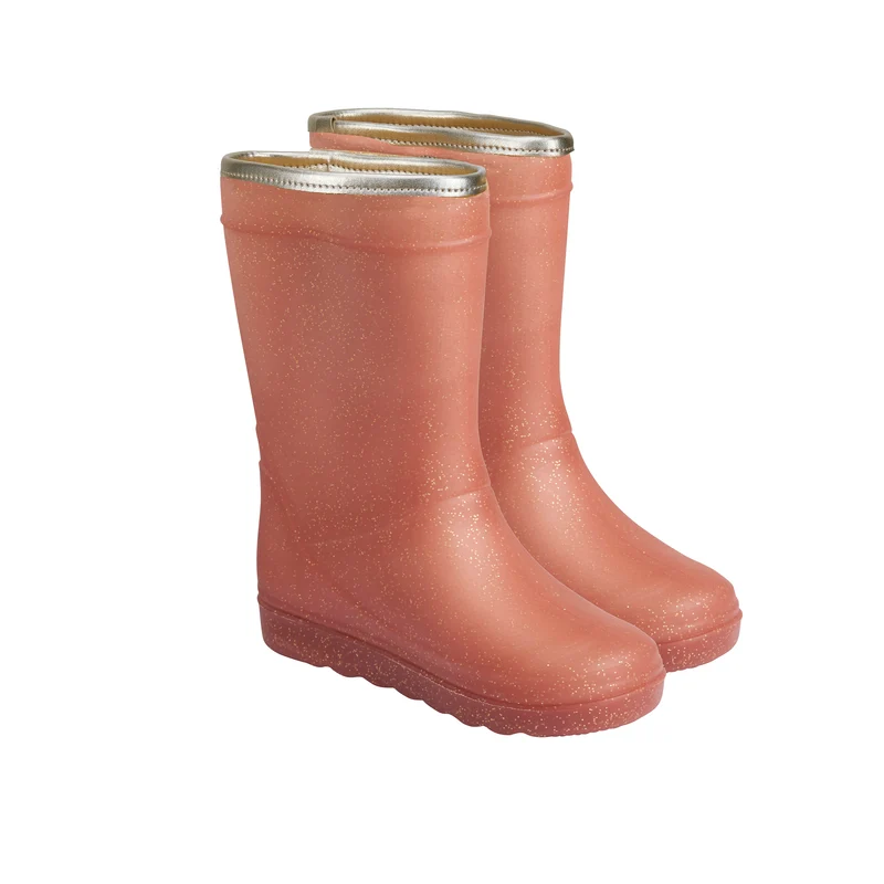 A FANT Gummistiefel mit Glitzer - Metallic-Rose