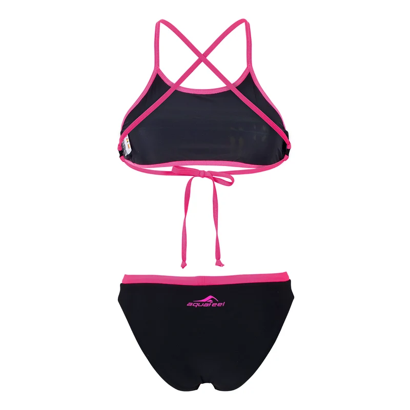 Aquafeel Damen Sport-Bikini Mini Crossback1 Neon Stripes