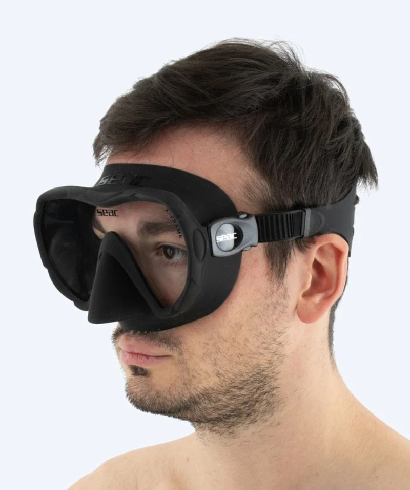 SEAC Tauchmaske für Erwachsene - X-Frame - Schwarz