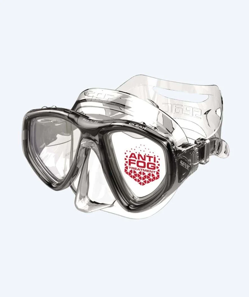 SEAC Tauchmaske für Erwachsene - Clear - Schwarz/Klar