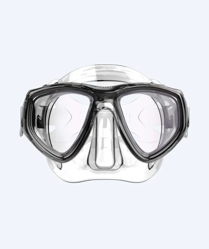 SEAC Tauchmaske für Erwachsene - Clear - Schwarz/Klar