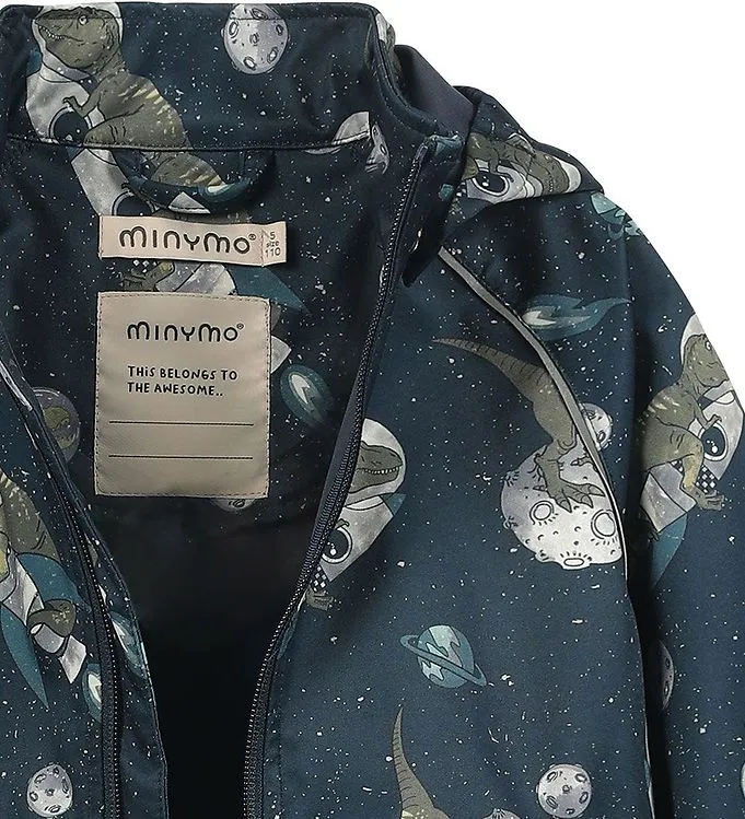 Minymo Softshelljacke – Dinosaurier im Weltraum – Blaue Nächte