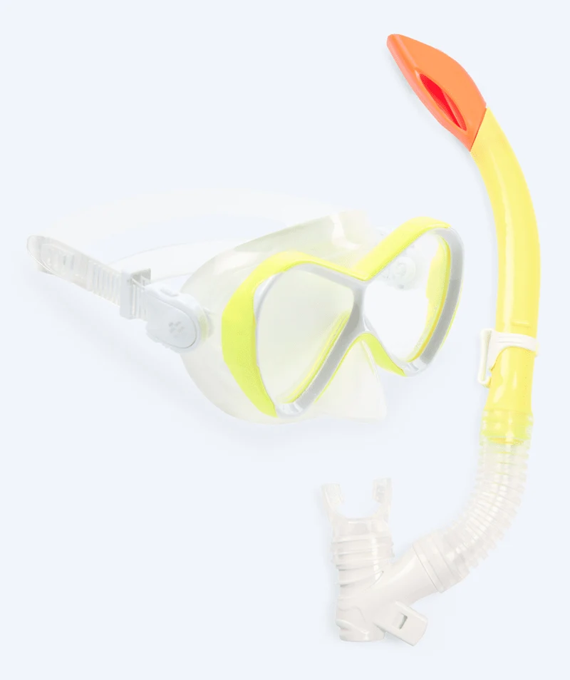 Watery Combo Schnorchelset für Kinder - Triton Semi-dry - Gelb