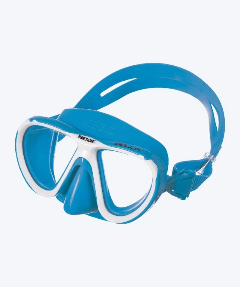 SEAC Combo Schnorchelset für Kinder (ab 3 Jahre) - Bella - Blau/Weiß