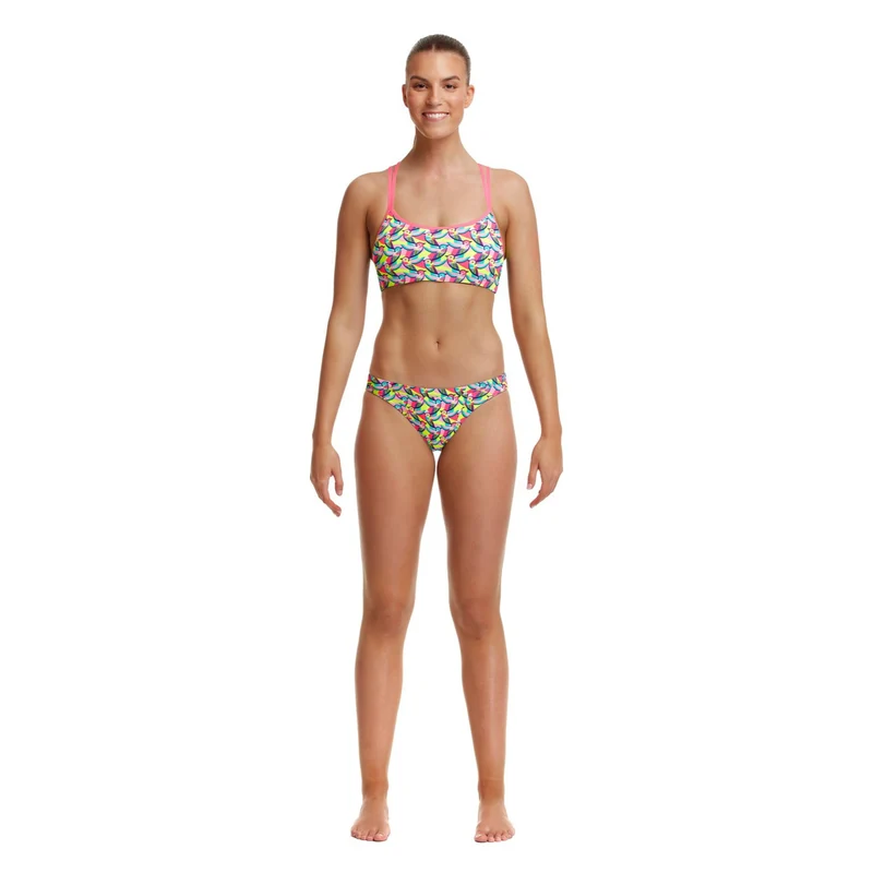 Funkita Damen Bikini Oberteil Criss Cross Top Bye Birdie